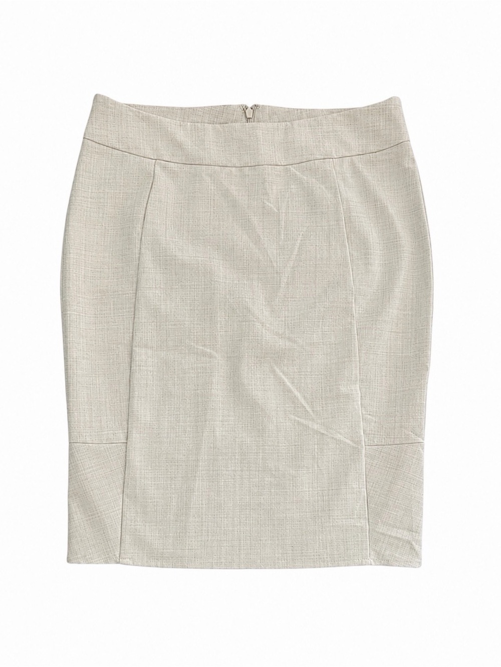 Victoria’s Secret Body by Victoria Pencil Skirt Size 8 Beige Button Flounce Hem